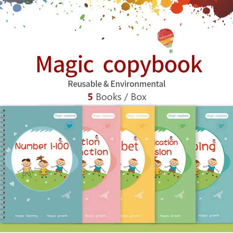 Handwriting Magic Practice Copybook (5 Books) - HelloKidology